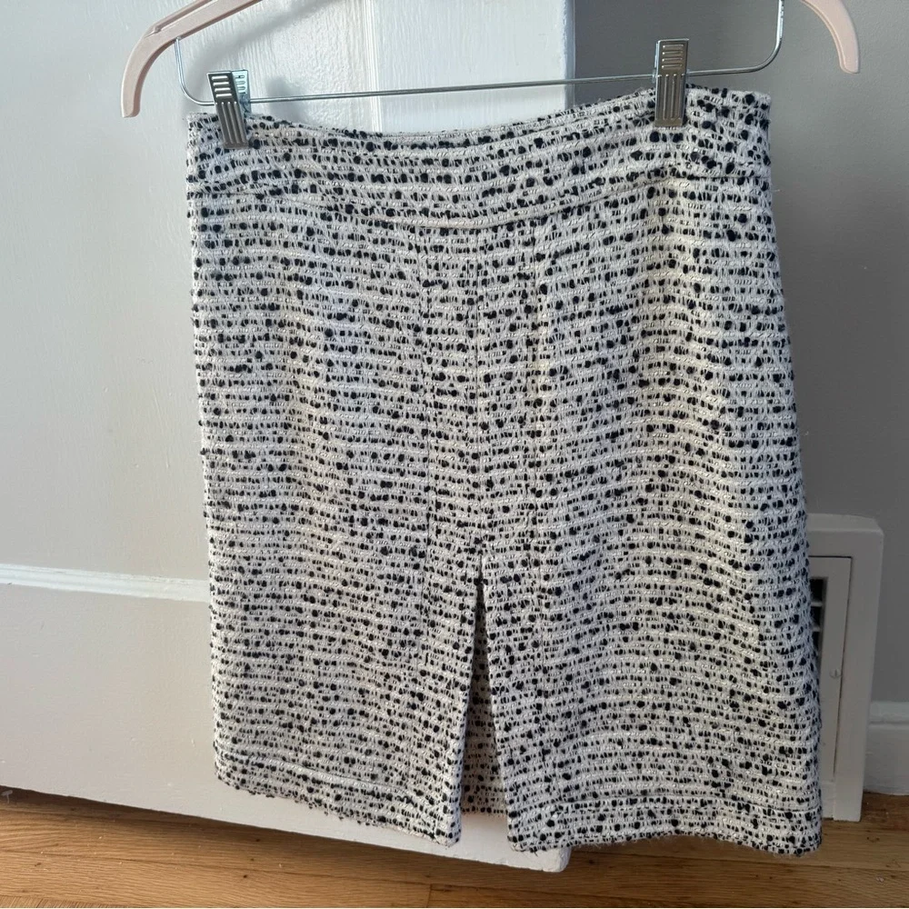 Tory Burch Tweed Mini Skirt Navy & Cream